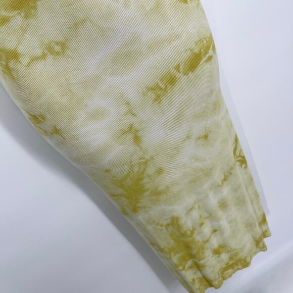 Enza Costa REVOLVE Tie-Dye Tank Dress Bodycon Silk Blend Size S Yellow White - Picture 3 of 9